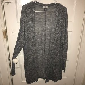 Old Navy Gray Long Line Comfy Sweater with Pockets